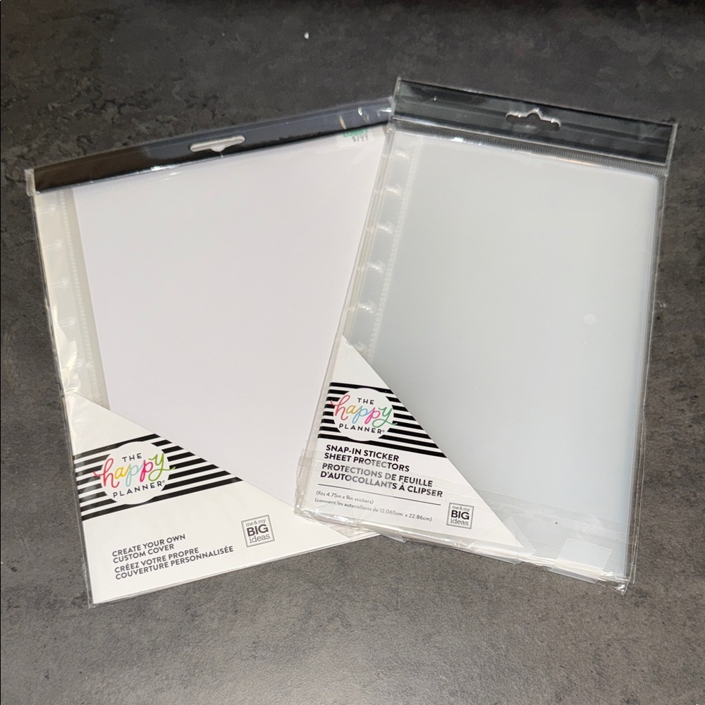 The Happy Planner Customizable Sticker Sheets protector and Custom cover NWT